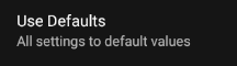 Use Defaults setting